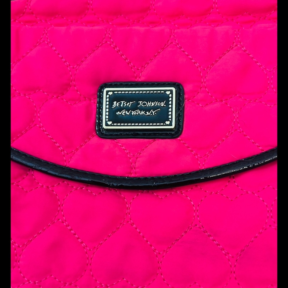 Betsey Johnson Pink Quilted Women's Bag - Picture 3 of 7